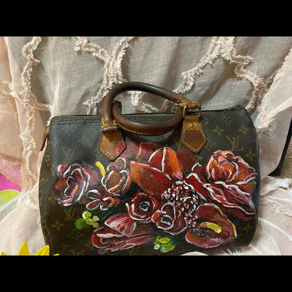 Custom painted Authentic Louis Vuitton Speedy Bag - Picture 14 of 15